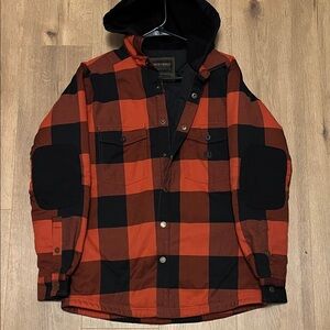 Smith+Rogue Men's Red and Black Checkered Jacket